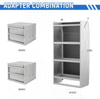 AA Products 2 Drawer Cabinet Set with Password Lock Designed for 16" D AA Van Shelving, Set of 2 Steel Storage Cabinet for Van, Utility Garage, 15.75’’W x 12.5’’H x 15.6”D