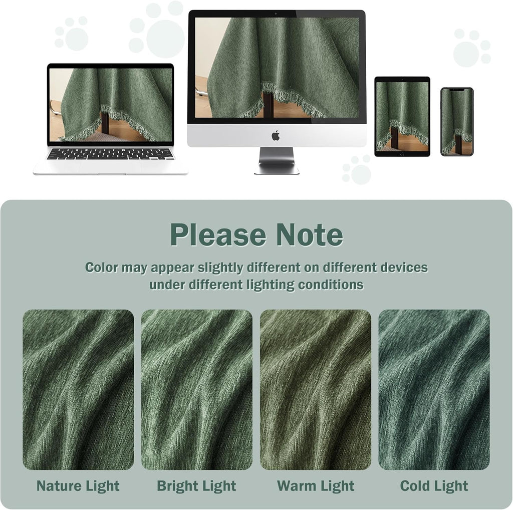MEETSKY Sectional Couch Covers for Dog, 2 Pieces Sofa Cover Washable, Pet Couch Cover for L Shape Sofa, Sofa Slipcover for 3 Cushion Couch, Furniture Protector(XX-Large, 71"x118"+91"x134", Moss Green)