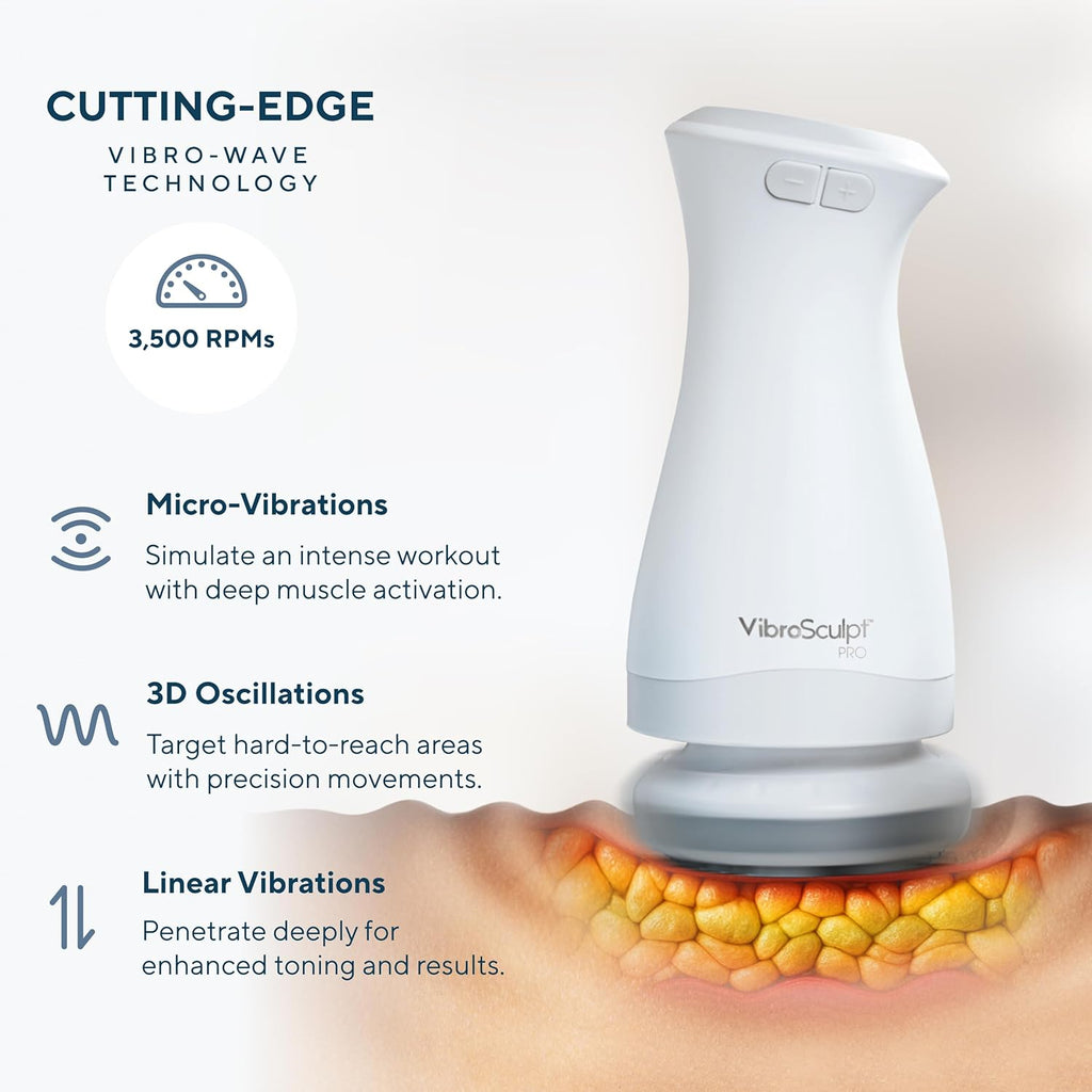 Vibro Sculpt Pro Lymphatic Drainage Massager & Body Sculpting Machine – Anti Cellulite Massager for Stomach, Legs & Arms – Body Contouring & Skin Tightening Device