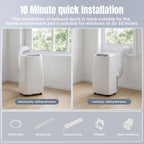 AKIRES 14000 BTU Portable Air Conditioners,3-IN-1 Portable AC Unit With Fan & Dehumidifier,Remote Control,24H Timer,Sleep Modes,Cools Room Up To 700 sq.ft,Suitable for Bedroom,Room, Office,Apartment