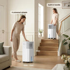 24" Windowless Portable Air Conditioner, 15H Timer & 120°Oscillation, 3-IN-1 Portable AC Unit with Remote, 2-Gal Tank, 3 Modes & 3 Speeds, Ultra-Quiet Ventless Swamp Cooler for Home Office, White