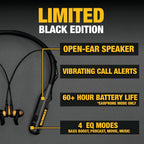 DEWALT Black Edition Pro Audio Bundle: Heavy-Duty 2-in-1 Bluetooth Neckband Headphones + Rugged EVA Travel Case