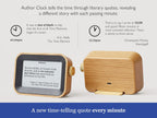 Author Clock – Literary Clock That Tells Time Using Book Quotes | Unique Gift for Book Lovers | New Quote Every Minute | Small | Vol 1