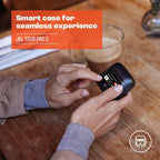 JBL Tour Pro 2 - True Wireless Noise Cancelling Earbuds with Smart Charging Case  6-mic Perfect Calls with Voice Control  Up to 40hrs of Playtime  Immersive JBL Spatial Sound (Black)
