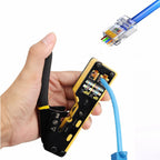 Pass Through RJ45 Crimp Tool Kit, Network Tool Kit, Ethernet Crimper Cat6 Cat5e Cat5 Crimping Tool with Wire Tracker, 110/88 Punchdown Tool, Cat6 Pass Through Connectors, Wire Stripper