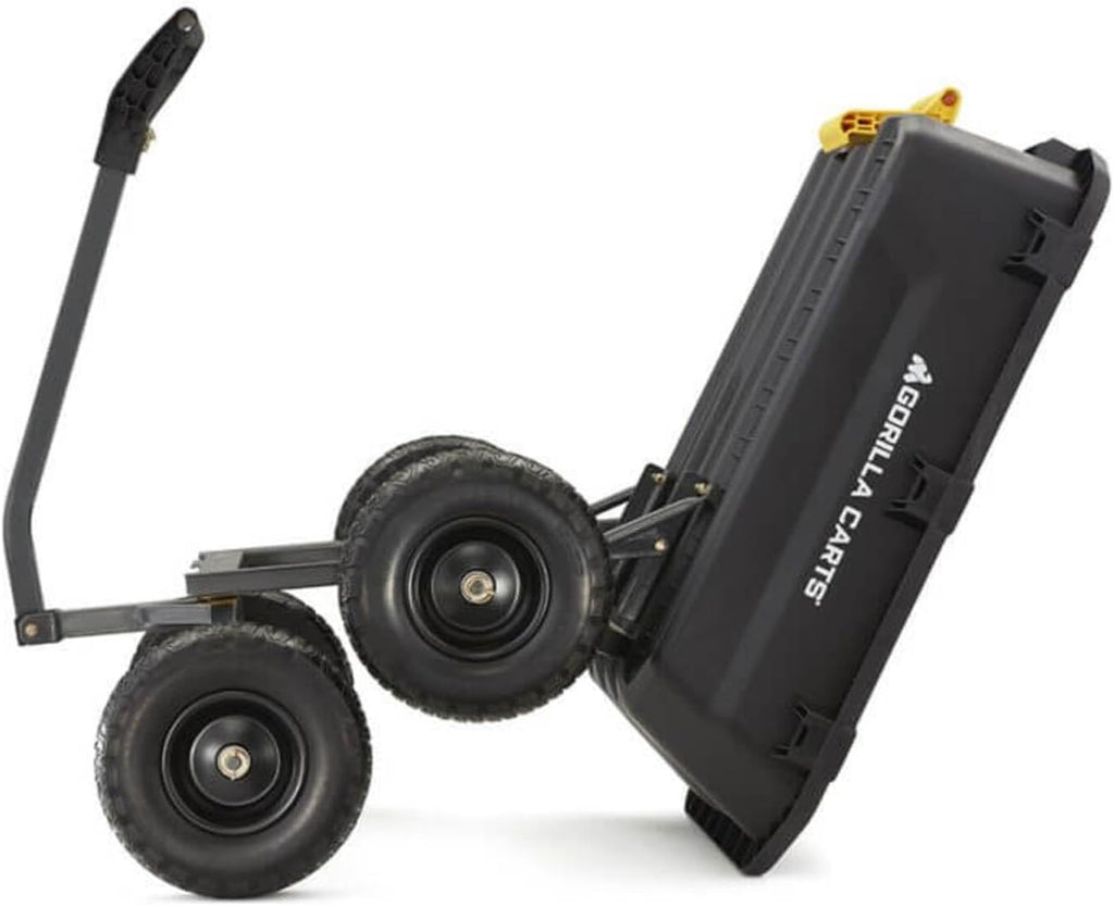 Gorilla Carts 7GCG-NF Heavy-Duty Poly Dump Garden Cart with No-Flat Tires  7 Cubic Feet  1200-Pound Capacity  Black  Amazon Exclusive