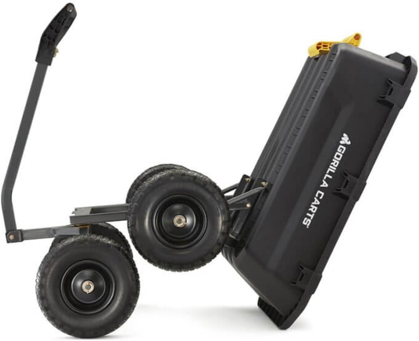 Gorilla Carts 7GCG-NF Heavy-Duty Poly Dump Garden Cart with No-Flat Tires  7 Cubic Feet  1200-Pound Capacity  Black  Amazon Exclusive
