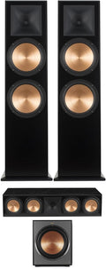 Klipsch RF-7 III Black Ash Wood Furniture Made Floorstanding Speaker Pair with a RC-64 III Black Ash Wood Furniture Made Center Channel Speaker and a R-120SW Subwoofer (2017)