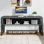 Tribesigns L Shaped Desk with Drawer Cabinet, 63" Executive Computer Desk and lateral File Cabinet, 2 Piece Home Office Furniture with Drawers for Hanging File, Doors with Locks (Gray, 63 inches)