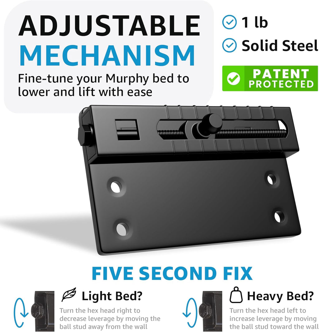 Create-A-Bed Adjustable Queen Size Deluxe Murphy Bed Kit, Horizontal