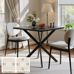Unovivy 31.5" Small Square Dining Table for 2-4, Space Saving Kitchen Dinner Table, Industrial Compact Modern Dining Room Desk for Kitchen, Apartment, Black