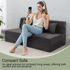 MeMoreCool Boneless Folding Sofa Bed Queen, Corduroy Convertible Sleeper Chair, Foldable Foam Mattress Chair, Comfy Fold‑Out Futon Couch Bed, Large Floor Sofa Couch for Living‑Room Guest
