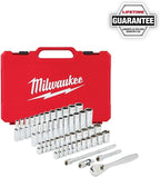 Milwaukee Electric Tools MLW48-22-9004 1/4In Ratchet & Socket Set - SAE & Metric