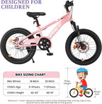 Kids Bike-18 20 Inch Bike for Boys and Girls Bicycle with Adjustable Seat and Handbrake, Bikes for Kids 7-13