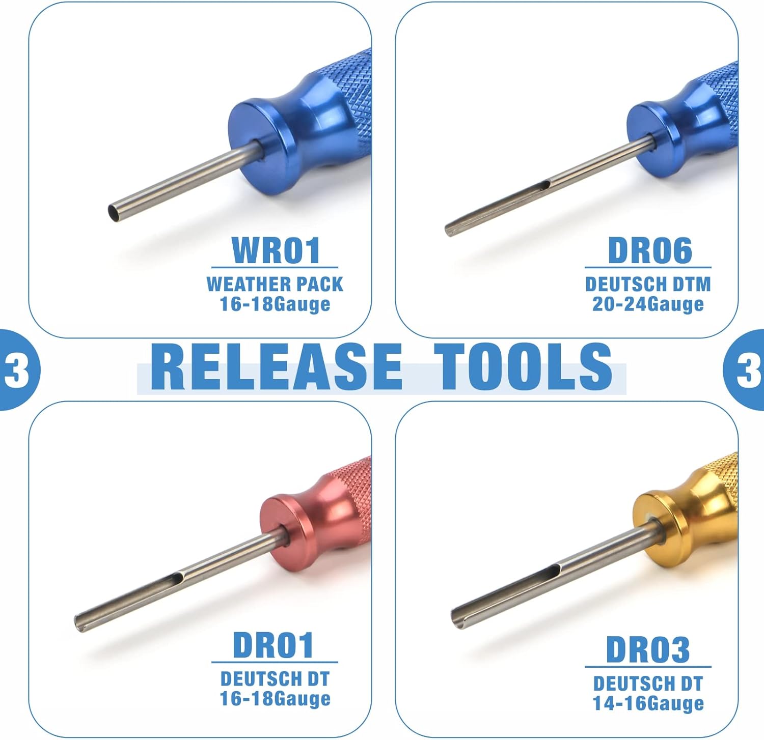 IWISS iCrimp KIT-DC02 Wire Crimping Tool Kit for Deutsch Connectors and Weather Pack Terminals with Connector Removal Tools