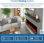 Touchstone Sideline Elite Smart 60” WiFi-Enabled Electric Fireplace - in-Wall Recessed - 60 Color Combinations - 1,500W Heater - Black - Log, Crystals & Driftwood - 80037