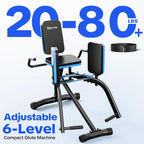 Hip Abductor Machine for Home Gym, 6-Level Thigh Exercise Equipment w/ Bonus Resistance Band | Compact Plush Padding Glute Machine, Booty Builder & Thigh Toner for Women Men