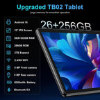 Android Tablet with Keyboard, 2026 Android 15 Tablet 10 inch, 26GB+256GB+2TB Expand, Electronic Tablet PC with Gemini, 8-Core, 8000mAh, 5G WiFi, GMS, 2 in 1 Tablet with Case/Mouse/Stylus(Green Case)