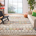 SAFAVIEH Amsterdam Collection Area Rug - 9' x 12', Ivory & Multi, Moroccan Boho Design, Non-Shedding & Easy Care, Ideal for High Traffic Areas in Living Room, Bedroom (AMS108K)