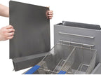 2-Pack Commercial Fryer Splash Guard by Chef Master, 18-Gauge Stainless Steel Universal Fit Oil Splatter Guard, 20.5 x 15" Splatter Screen, Oil Splash Guards for Kitchen & Restaurants Deep Fryer-90059