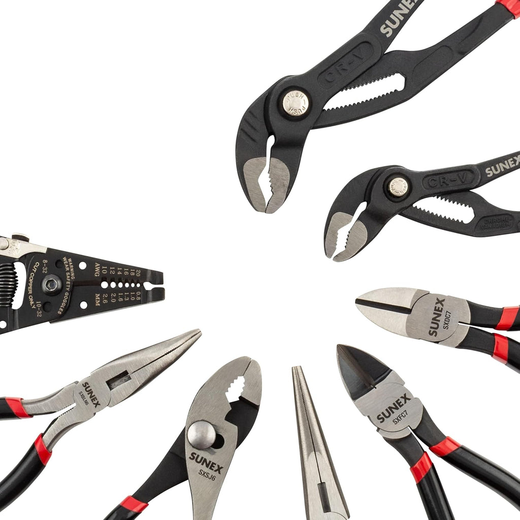 Sunex Tools - 8 PIECE PLIER SET IN EVA FOAM STORAGE TRAY