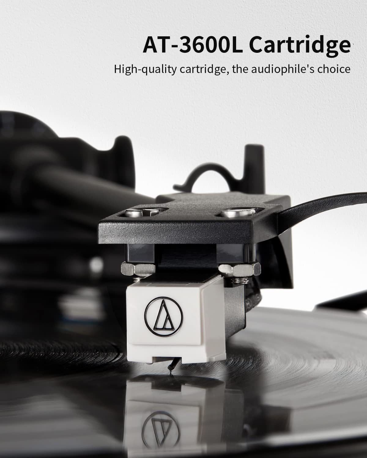 ANGELS HORN Vinyl Record Player  Bluetooth Turntable with Built in Speakers Phono Preamp  High Fidelity Turntables for Vinyl Records with Magnetic Cartridge AT-3600L  Belt Drive 2-Speed