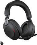 Jabra Evolve2 85 Wireless PC Headset – Noise Cancelling UC Certified Stereo Headphones with Long-Lasting Battery – USB-C Bluetooth Adapter – Black