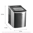 Frigidaire Compact Countertop Ice Maker, Makes 26 Lbs. of Bullet Shaped Ice Cubes Per Day, Silver Stainless