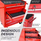 5 Drawers Tool Cart on Wheels, Rolling Tool Chest Tool Storage, Drawers Rolling Tool Trolley Organizer Tool Case for Garage,Warehouse,Workshop,Repair Shop (5 Drawers-Red)