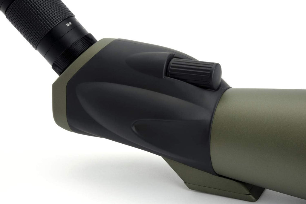 Celestron 52250 Ultima 20-60x80mm Angled Refractor Spotting Scope Telescope with Multi-Coated Optics  Waterproof Rubber Tubing and Soft Carry Case  Green