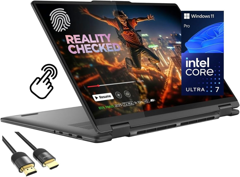 Lenovo Yoga 7i 2-in-1 Laptop  16" 2K Touchscreen Display  Core Ultra 7 155U (Up to 4.80 GHz)  16GB DDR5  1TB PCIe SSD  Wi-Fi 6E  Backlit KB  FP Reader  TB 4  Webcam  Keypad  PDG HDMI  Win 11 Pro