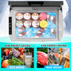 DOGHLY 12 Volt Refrigerator, 32QT Portable Cooler -4℉-68℉, Compressor Car Fridge 12V/24V DC & 110-240V AC, Electric Cooler for Truck, RV, Camper, SUV, Travel, Camping & Road Trips (32QT)