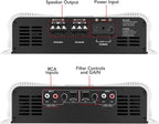 Taramp's DS 2000x4 2 Ohms 2000 Watts RMS 4-Channel 500x4 Watts RMS  Class D Full Range  Crossover High / Low Pass Fixed Bridgedable Car Audio Amplifier