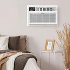 Whirlpool 12,000 BTU 230V Through-the-Wall Air Conditioner with Supplemental Heat, Dehumidifier and Remote, Wall AC Unit for Apartment, Living Room and Medium Rooms up to 550 Square Feet in White