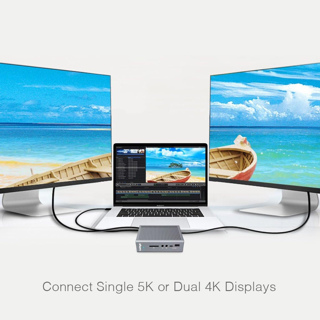 CalDigit TS3 Plus Thunderbolt 3 Dock - 87W Charging  7X USB 3.1 Ports  USB-C Gen 2  DisplayPort  UHS-II SD Card Slot  Gigabit Ethernet for Mac & PC  Thunderbolt 4 Compatible (0.8m/2.62ft Cable)