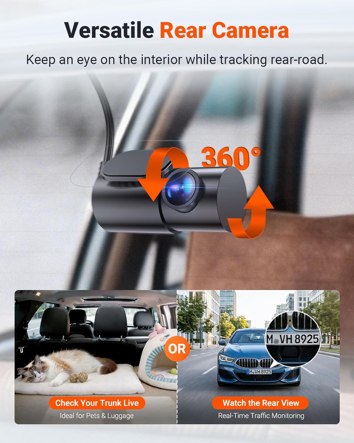 Vantrue New N4S 3 Channel Dash Cam  Front Rear Inside 2.7K+1440P+1440P Dashcam for Cars  Front and Rear Dual Channel  PlatePix™ Tech  STARVIS 2 Night Vision  Parking Mode  Wi-Fi  Support 1TB (RC18)