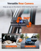 Vantrue New N4S 3 Channel Dash Cam  Front Rear Inside 2.7K+1440P+1440P Dashcam for Cars  Front and Rear Dual Channel  PlatePix™ Tech  STARVIS 2 Night Vision  Parking Mode  Wi-Fi  Support 1TB (RC18)