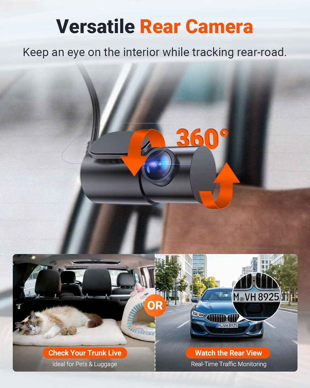 Vantrue New N4S 3 Channel Dash Cam  Front Rear Inside 2.7K+1440P+1440P Dashcam for Cars  Front and Rear Dual Channel  PlatePix™ Tech  STARVIS 2 Night Vision  Parking Mode  Wi-Fi  Support 1TB (RC18)