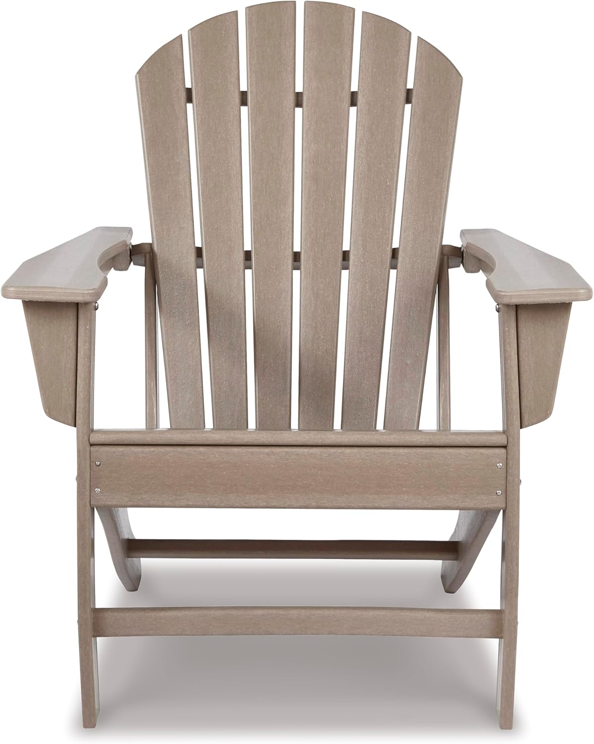 Signature Design by Ashley Sundown Treasure Outdoor Patio HDPE Adirondack Chair, Light Brown