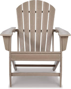 Signature Design by Ashley Sundown Treasure Outdoor Patio HDPE Adirondack Chair, Light Brown