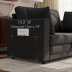 Convertible Sofa Bed, 2 in 1 Pull Out Loveseat Sleeper Sofa | 78.7” Folding Floor Sofa Bed for Guest Room, Bedroom | Black
