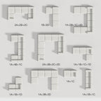 Novilla Modular Sectional Sofa, Modern Cloud Sectional Couch with Smarts Coil® Support, Upholstered Boneless Couch for Living Room Apartments Bedroom, No Assembly Required, Beige (Armless Chair)