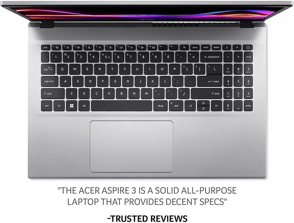 acer Aspire 3 Slim Laptop with Office 365 for The Web - Backlit Keyboard - Intel Core I3-1305U Processor - 8GB RAM - 256GB SSD - 15.6" FHD - Windows 11 no Mouse