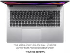 acer Aspire 3 Slim Laptop with Office 365 for The Web - Backlit Keyboard - Intel Core I3-1305U Processor - 8GB RAM - 256GB SSD - 15.6" FHD - Windows 11 no Mouse