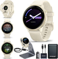 Garmin vivoactive 6 GPS Smartwatch with AMOLED Display  Lunar Gold | Advanced Health and Fitness Features  Up to 11 Day Battery  Energy Monitoring  Sleep Coach | with Signature Series Power Bundle