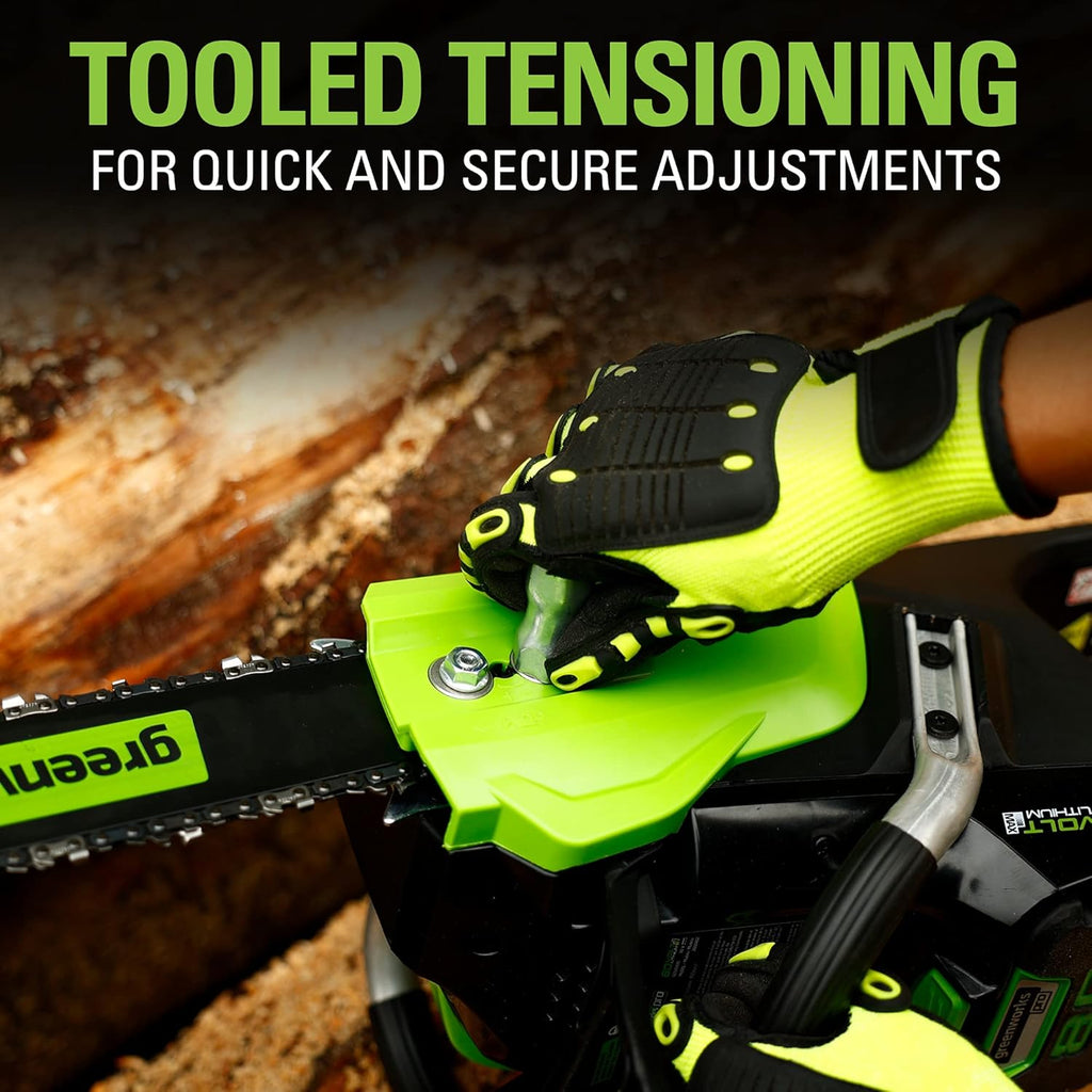 Greenworks 80V 18" Brushless Cordless Chainsaw (Great For Tree Felling  Limbing  Pruning  and Firewood) / 75+ Compatible Tools)  2.0Ah Battery and Rapid Charger Included