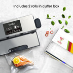 Vesta Precision Food Saver Vacuum Sealer Machine, 95kPa Commercial Grade Vacuum Sealer for Food, 12" Wide Sealing Bar & Smart Seal Design, Ideal for Sous Vide, includes Patented Cutter Box with Bags