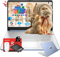 HP 14" Laptop 2025 Business Student Slim Computer  1-Y Office 365  Copilot AI  Quad-Core Intel CPU  16 GB RAM  128GB UFS & 128GB SD Card  Wi-Fi 6  Windows 11 Pro  JQ2XzAccessory  Sky Blue