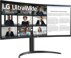 LG 34WR55QK-B 34-inch UltraWide WQHD (3440 x 1440) Curved Computer Monitor  100Hz  5ms  HDR10  Reader Mode  HDMI  DisplayPort  USB Type-C  Tilt/Height Adjustable Stand  Black