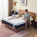 14 Inch Queen Mattress in a Box: Hybrid Medium Firm Queen Size Mattresses for Pain Relief, Memory Foam Queen Bed Mattress with Pocket Springs for Motion Isolation, Back & Side Sleepers, CertiPUR-US